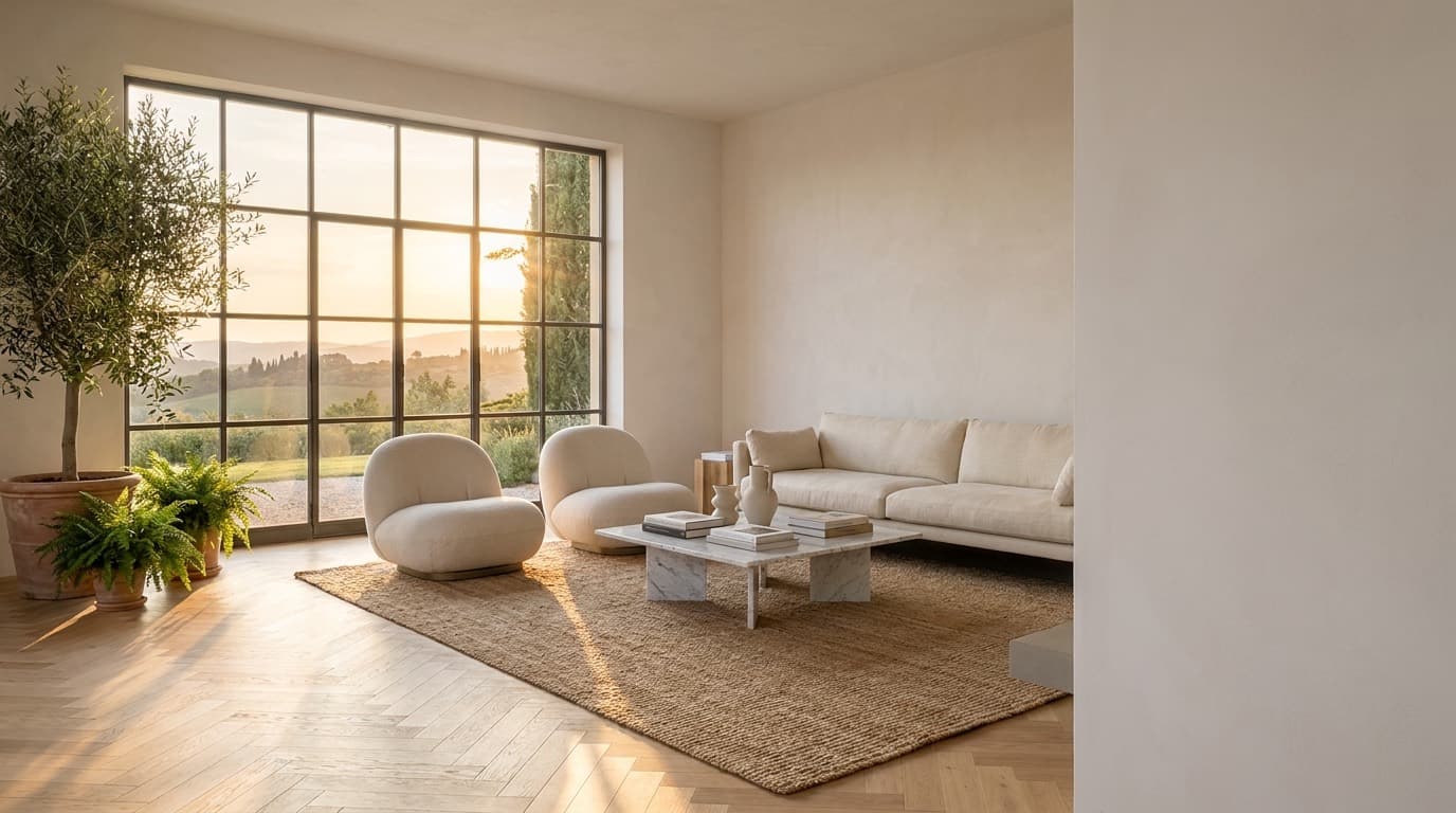 Interno luminoso di una casa moderna